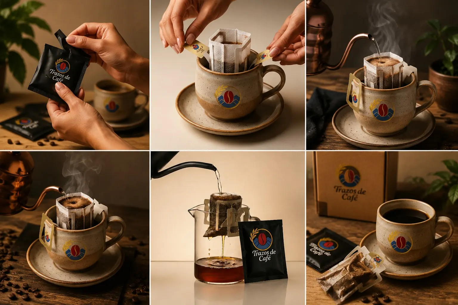 Drips de café portátiles con especias